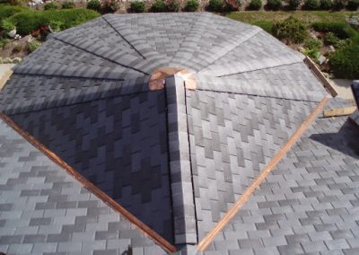 Half circle roof with finished roof