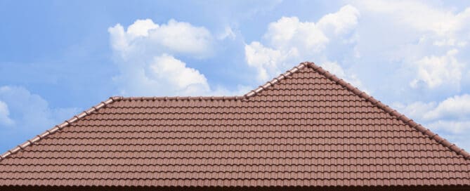 View of red tile roof.