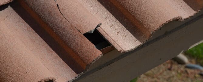 Close-up of brown roof shingle.
