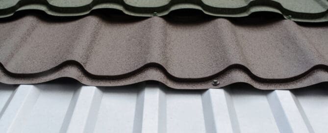 Different colors of roof zinc plates.