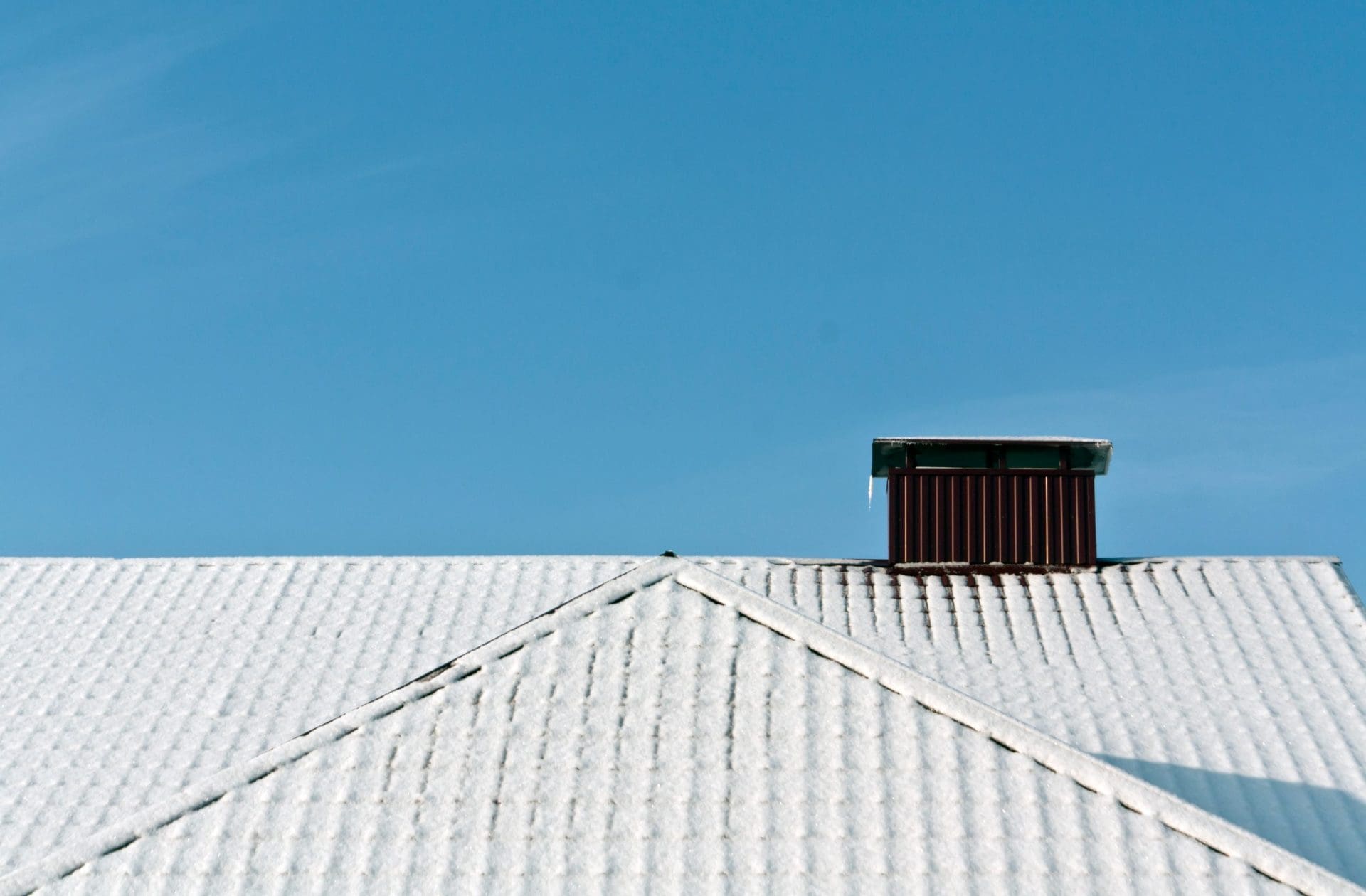 Snow on metal roof texture.