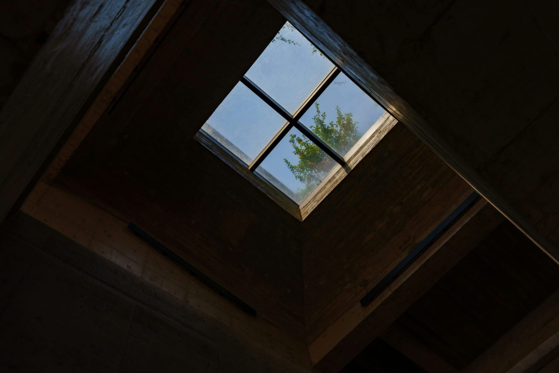 Small skylight on roof.