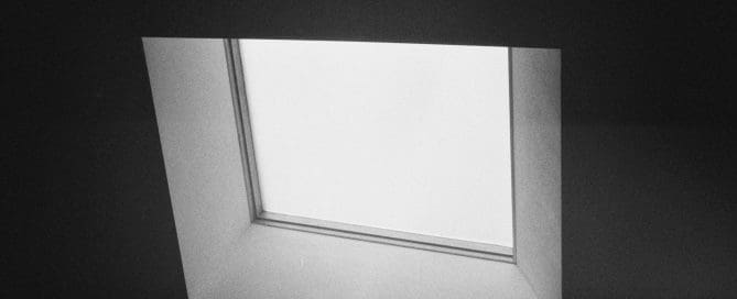 Small skylight on roof.